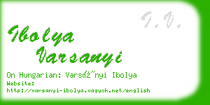 ibolya varsanyi business card
